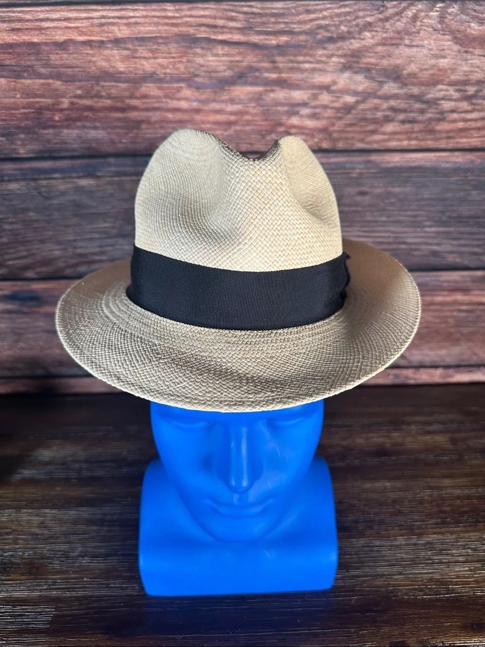 Goorin Bros Tan Straw Fedora with Black Band